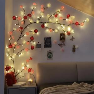 144 LED Rose Tree Shaped Light, 1 Count USB Powered LED Light String, Decorative Light for Home Party Wedding Festival, Party Decor