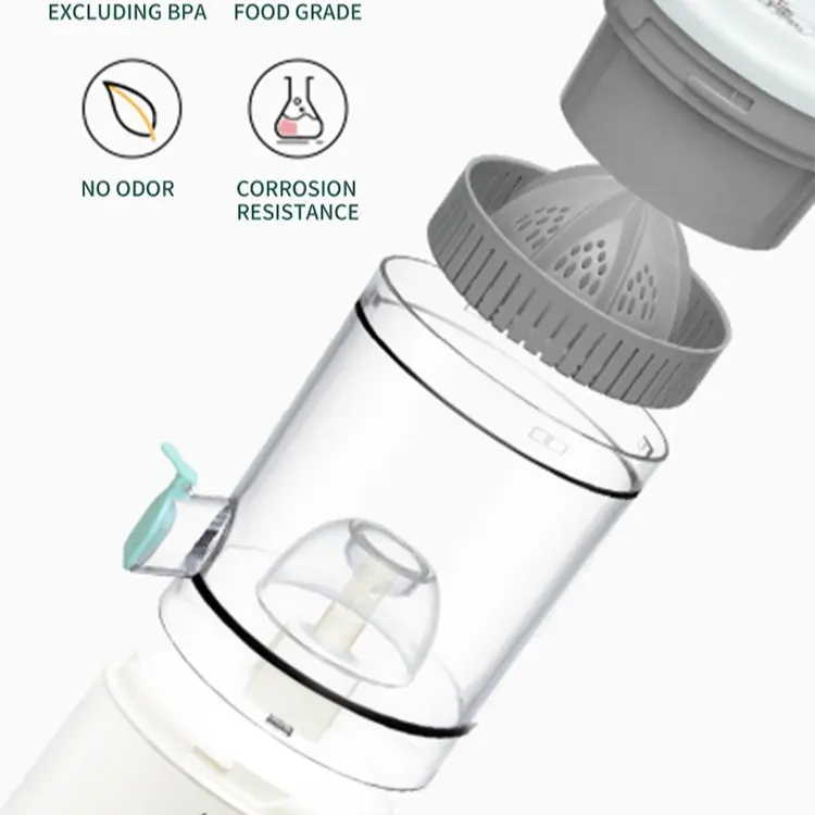 Electric Citrus Juicer - USB-C Rechargeable Juicer with 45W Motor, 20-second Quick, Seedless Juice - Electric Citrus Juicer with Easy-to-Clean Detachable Parts, One-Touch Operation, Portable Design 4