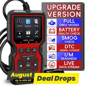 Professional OBD2 Scanner Diagnostic Tool, Enhanced Check Engine Code Reader with Reset OBDII/EOBD Car Diagnostic Scan Tool for All Vehicles After 1996