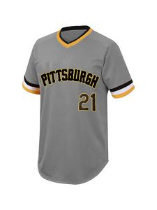 Men's Letter & Number Embroidery Baseball Jersey, Casual Breathable V Neck Short Sleeve Baseball Top, Comfortable Quick Drying Baseball Uniform for Outdoor Sports