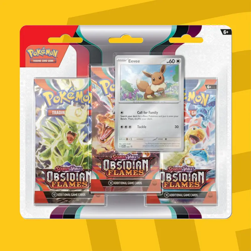 Pokemon TCG: Scarlet & Violet Obsidian Flames Triple Blister - Eevee - SV3 0