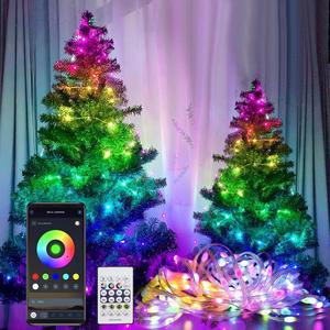 USB Powered RGBIC LED String Light, LED String Light with APP & Remote Control, Waterproof Christmas Decorative Light for Party Festival Holiday Bedroom Desktop Decor