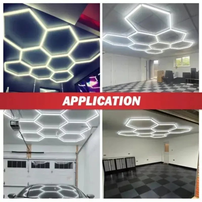 Honeycomb UK 5/8/14 Hexagon LED Garage Workshop Retail Light 3