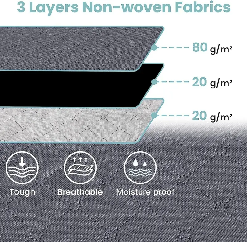 4Pcs Clothes Storage Bags Zipped Organizer for Underbed Wardrobe Cube Closet 2
