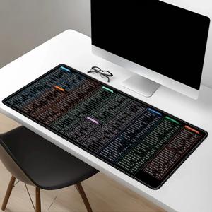 Shortcut Keys Print Desk Mat for Work, 1 Count Washable Gaming Mouse Pad, Non-slip Rubber Desk Pad for Home Office, Work Accessories