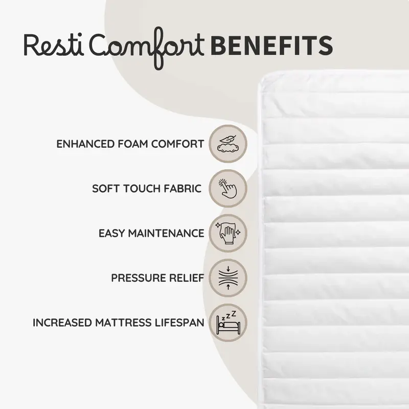 Resti Comfort Foam Mattress Topper - Ultimate Comfort and Pressure Relief 6