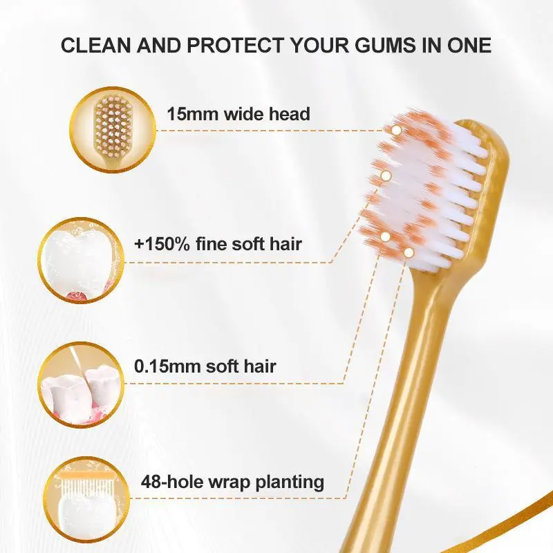 Medium Soft Bristle Toothbrush Set, 6 Counts/setPortable Toothbrushes, Toothbrush Kit for Home& Travel, Daily Oral Care Products 4