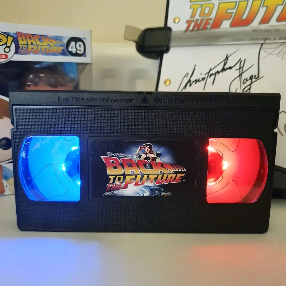 Back to the Future LED VHS Video Tape Light Box Lamp Birthday Christmas Gift Idea Retro 80s Movie Film Battery Powered