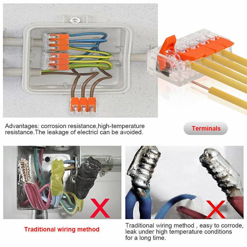 Product Introduction of 75x For Wago 221 Electrical Connectors Wire Block Clamp Terminal Cable Reusable 19