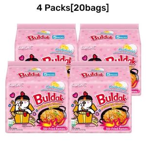 Samyang Buldak Carbonara 20 PACKS 4x 5Pack Instant Foods Spicy Flavor Stir-Fried Ramen Carbonara Halal Cupboard