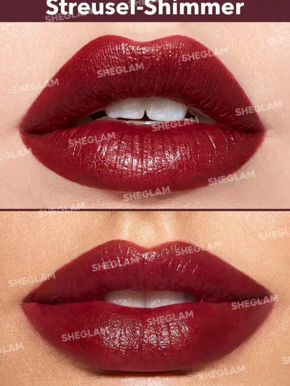 SHEGLAM Just Kissed Lipstick Crayon – Streusel | Shimmer Matte Lip Glow for All Occasions 8
