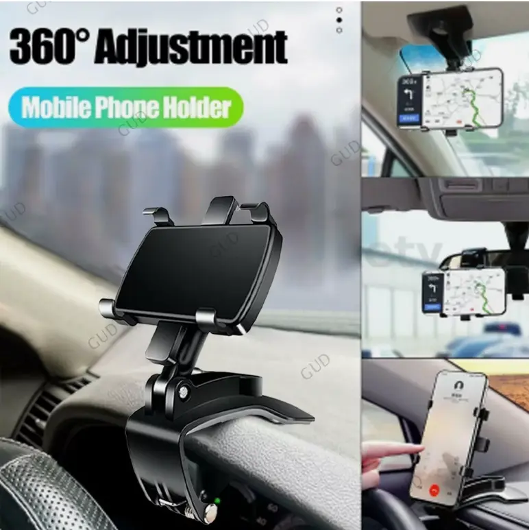 360° Clip On Dashboard Mount Mobile In Car Cradle Phone Windscreen OR Air Vent 5