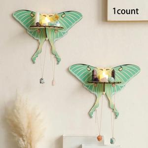 Wooden Butterfly Design Wall Mounted Shelf, Creative Wall Hanging Storage Shelf, Wall Shelf for Home Decor, Decoration Items