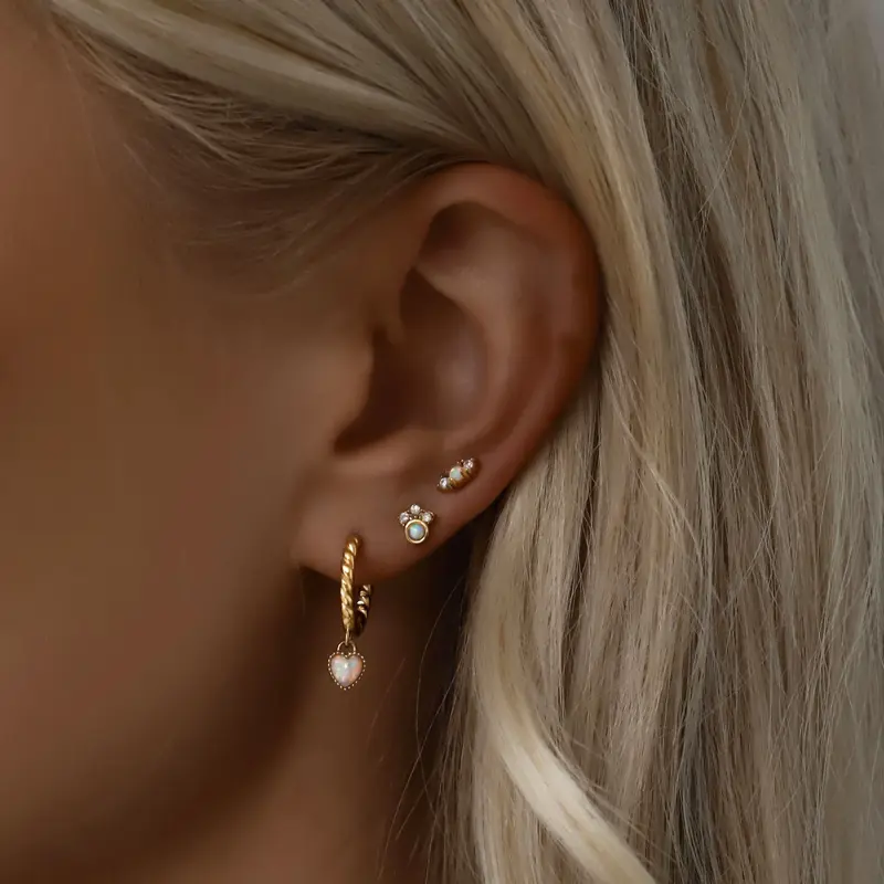 Tilly Opal Hoop Earrings 2