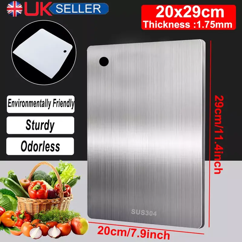 Steel Cutting Board Double-Sided Titanium Cutting Boards for Kitchen Camping 6