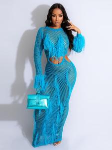 Women's Solid Color Hollow Out Dress, Casual   Beach Dress, Fashion Women's Dress for Beach Holiday Vacation