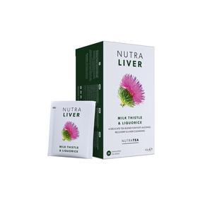 Nutra Liver Tea 20 Bags - Herbal tea, liver detox, liver cleanse, milk thistle, dandelion root and turmeric