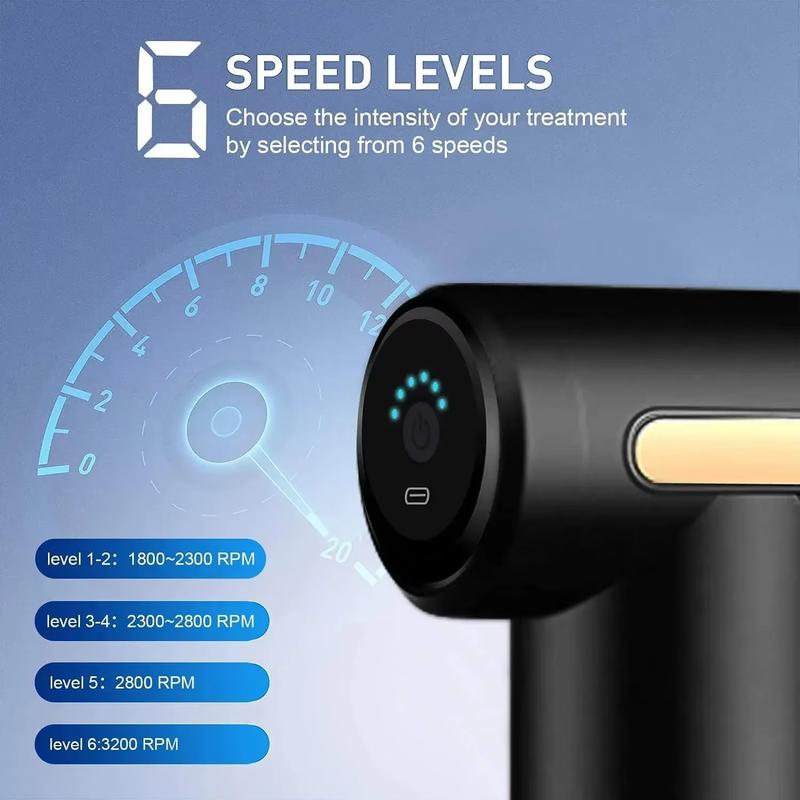 Portable Fascia Gun Deep Tissue Massage Mini Lightweight and Adjustable Speed Massage Equipment Suitable for the Whole Body 3