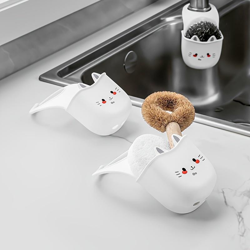 Product Introduction of HARLESOTTO      Adorable Cat - Shaped Silicone Faucet Basket: Ideal for Organizing Kitchen Sinks, Bathroom Sinks, Shower Areas in the Shower Room, and Kitchen Counters. Fits Most Taps. 5