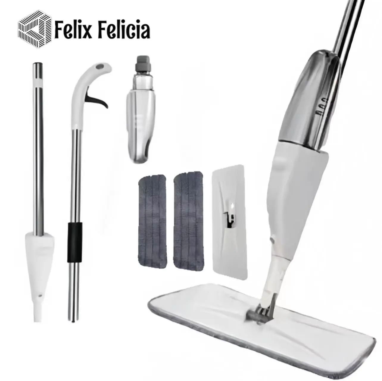 Spray water spray mop home cleaning large wet and dry lazy hand free wash water spray mop