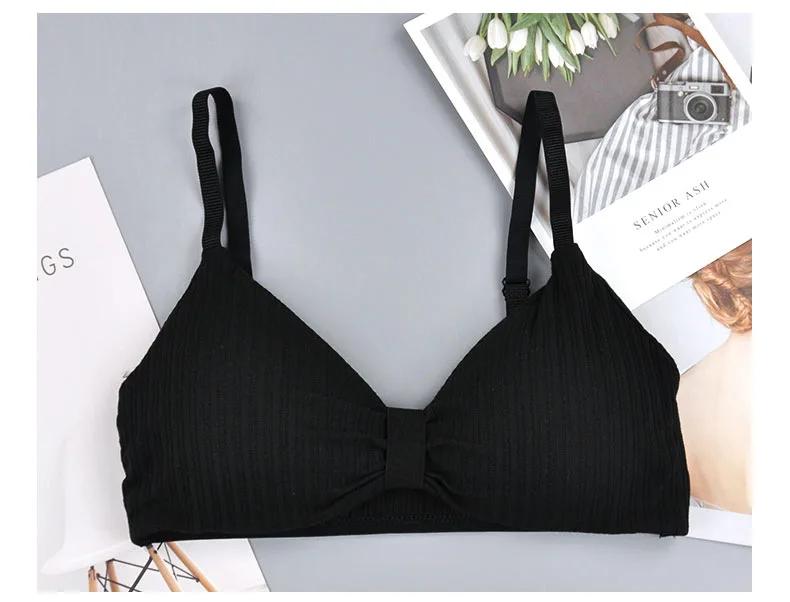 Product Introduction of Bow Back Strap with Thread Heart Knot Hot Selling Women's French Triangle Cup Thin Style No Steel Ring Gathering Wrapping Chest 9