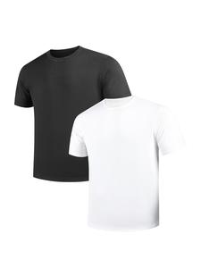Men's Solid Round Neck Tee, Regular Fit Casual Short Sleeve T-shirt for Summer, Men's Top for Daily Wear, Tropical