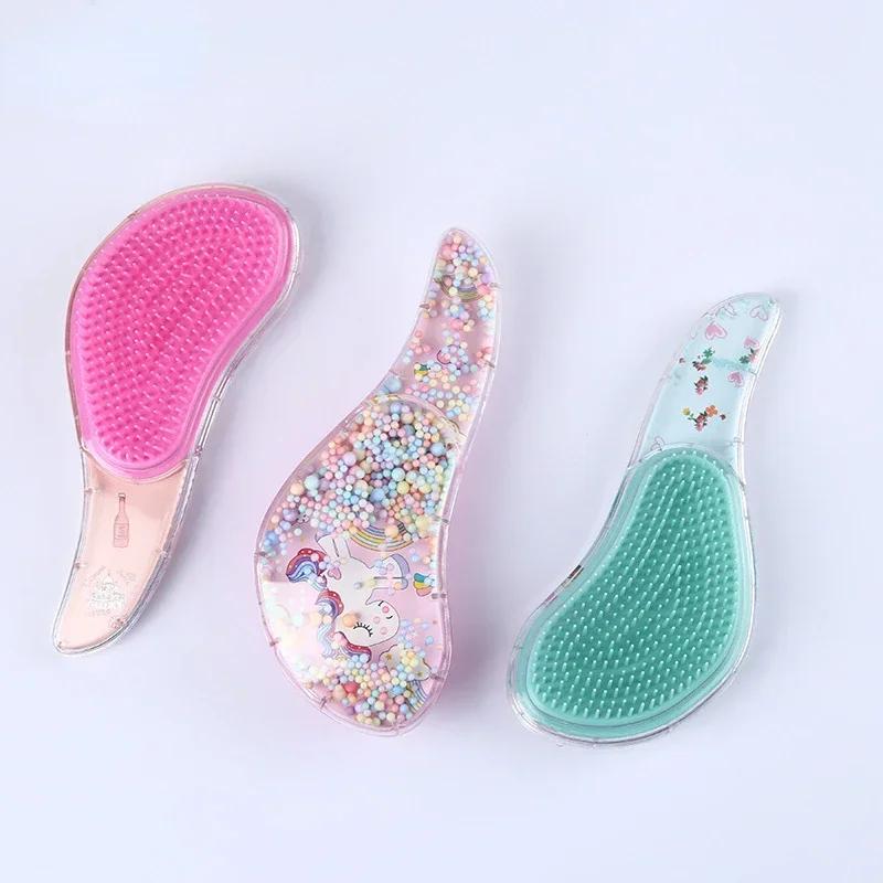Cartoon Animal Baby Combs High Quality Anti-knot Hair Massager Kids Hair Brushes Hairdressing Comb for Children Adult Hair Care 4