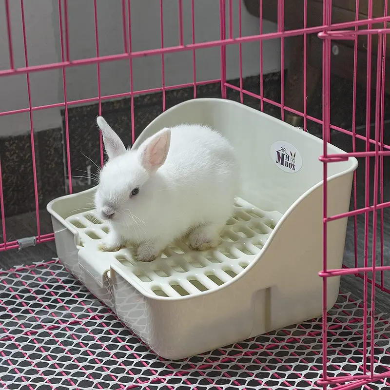 Rabbit Cage Litter Box Easy to Clean Potty Trainer for for Small Animal/rabbit/guinea Pig/ferret/ 2