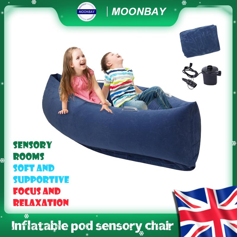 UK SELLER Sensory Chair Sofa for Kids, Inflatable Peapod Sensory Chair for Autistic Children, 60 Inch Sensory Pod as a Relaxing Haven for Children with Sensory Needs, Bottom Inflatable, with Electric Air Pump 1