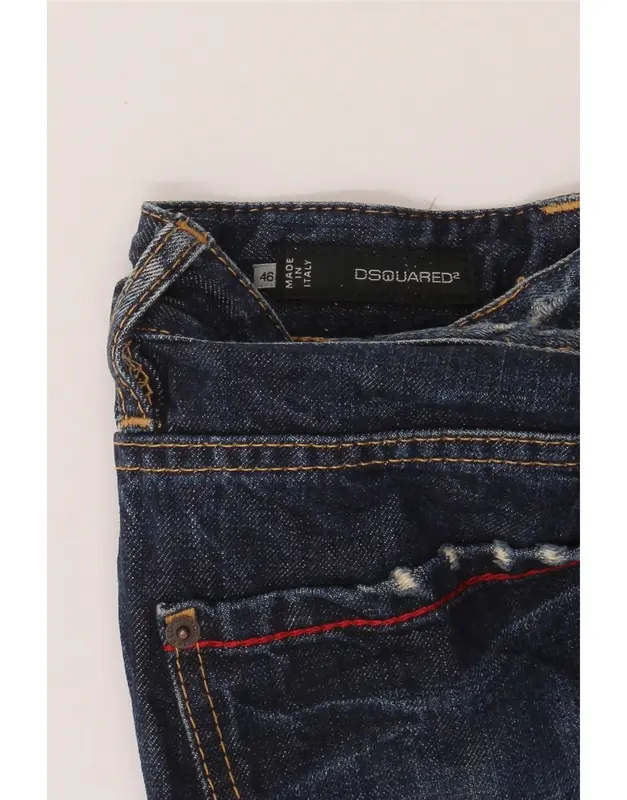 Pre-Owned Vintage DSQUARED2 Mens Straight Jeans IT 46 Small W28 L27 Navy Blue Cotton 4