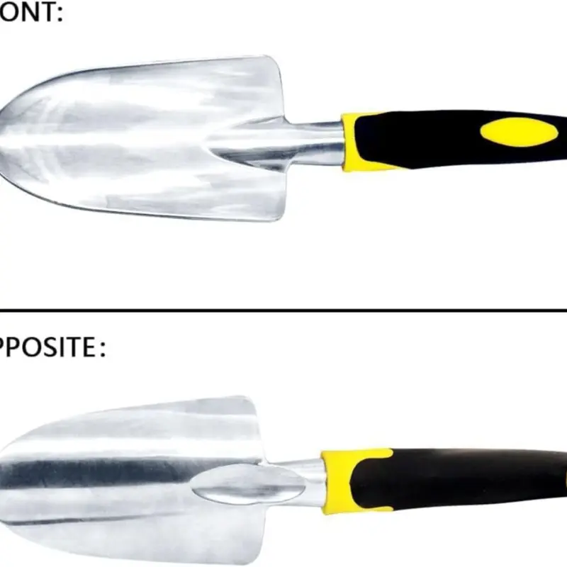 Trowel & Hand Wide Shovel Pointed with Soft Rubberized Non-Slip Ergonomic Handle for Planting, Transplanting, Weeding, Moving and Smoothing Soil - Gardening Gift (Yellow) 3