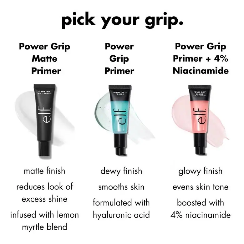 e.l.f. Power Grip Primer, Gel-Based & Hydrating Face Primer For Smoothing Skin & Gripping Makeup, Moisturizes & Primes Moisture Moisturizing 6