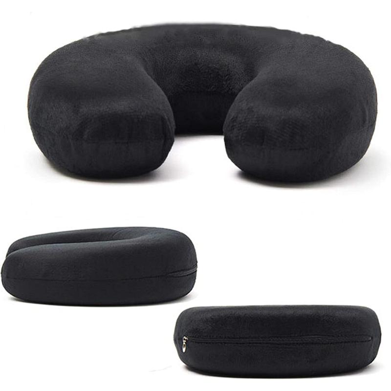 Neck pillow ,Memory Foam U Shape Travel Neck Pillow Soft Velour Cover for Head Support, Stress Relief,Airplane, Car, Home 1