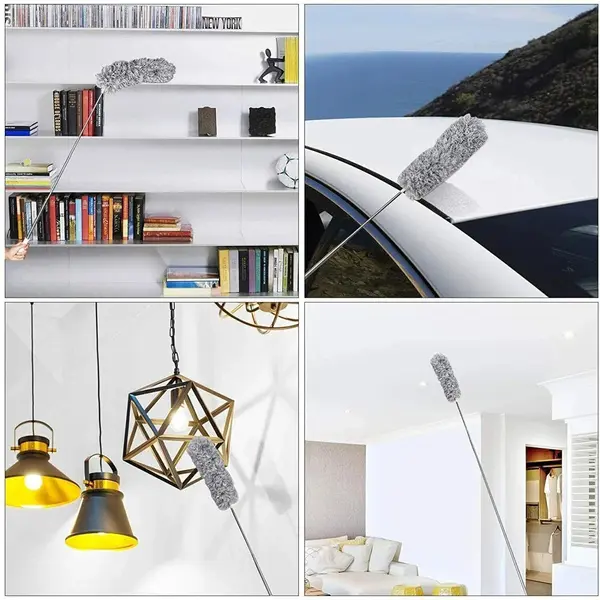 280cm Extendable Microfibre Duster for High Areas - Telescopic Dust Brush - Hand, Cleaning 7
