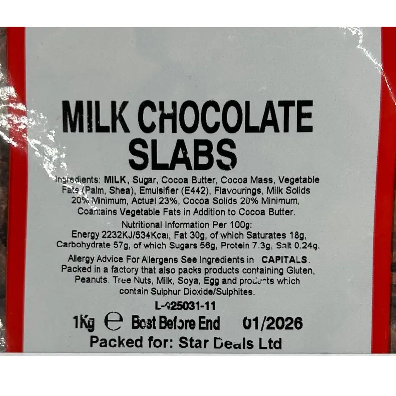 Milk Chocolate Slabs | huge 1kg bag | pieces of broken premium Easter Egg milk chocolate | best before 31 January 2026 5