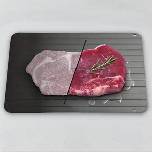 9 Inch Rapid Defrost Plate, Simple Durable Food Defrosting Tray for Frozen Meat, Defrost Board for Steak, Pork, Beef, Chicken, Fish, Kitchen Meat & Poultry Utensils, Aluminium Kitchen Accessories, Kitchen Gadgets