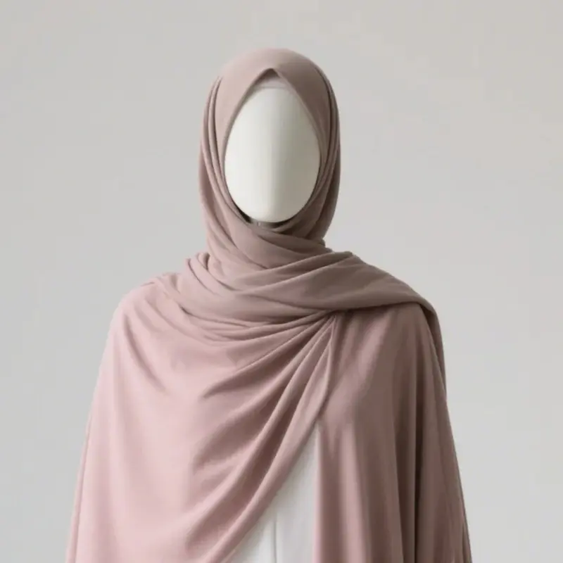 Yaqeen Jersey Hijab – Subtle Shine & Perfect Length 1