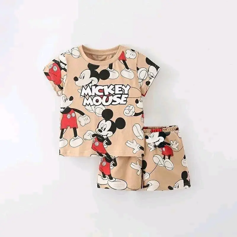 Kids Mouse Shorts & T-Shirt Set for Boys, Summer Clothes for Children, Fashionable and Comfortable