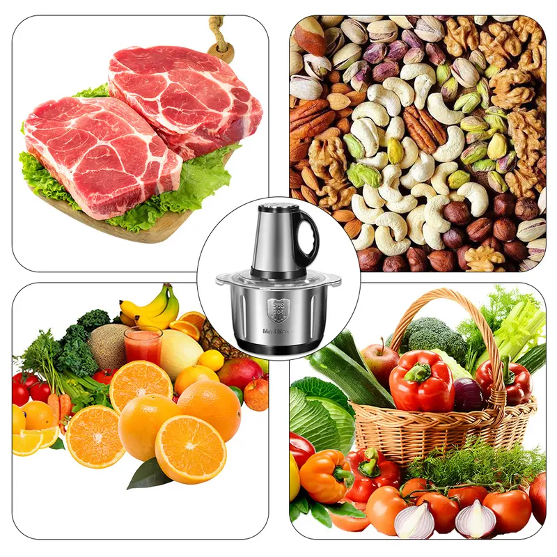 5L Electric Meat Grinder Mincer Mixer Home Blender Food Chopper Processor Blade 6