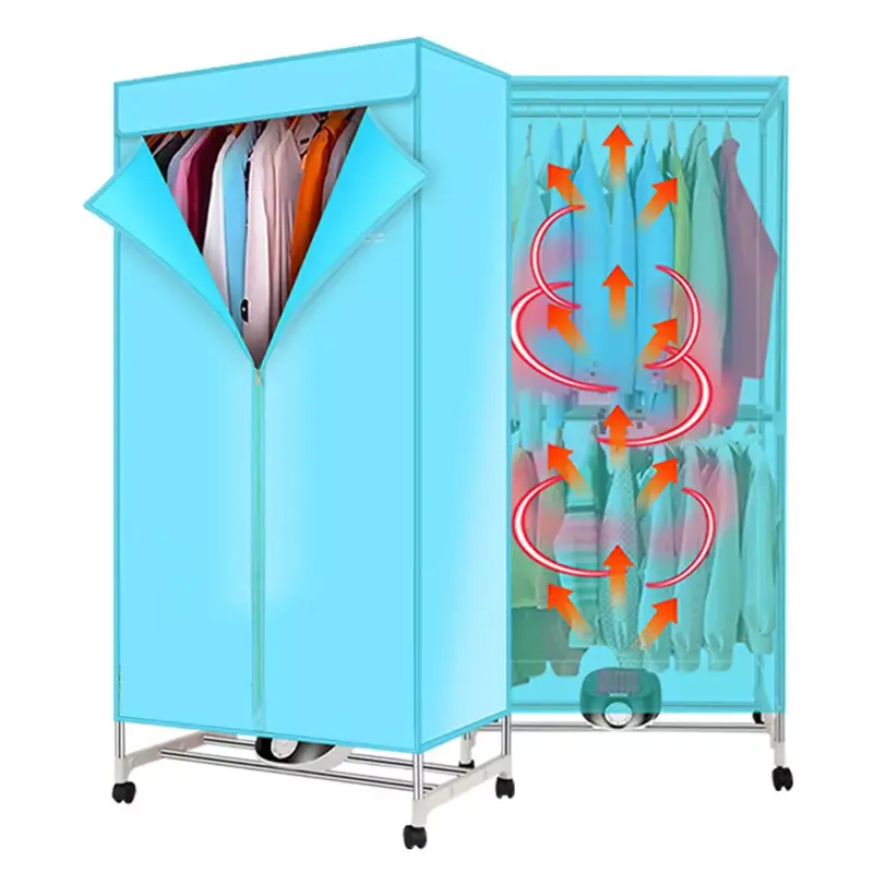 Electric Clothes Dryer 15kg Indoor Hot Air Drying Machine Wardrobe 2 Tier 1000W 1
