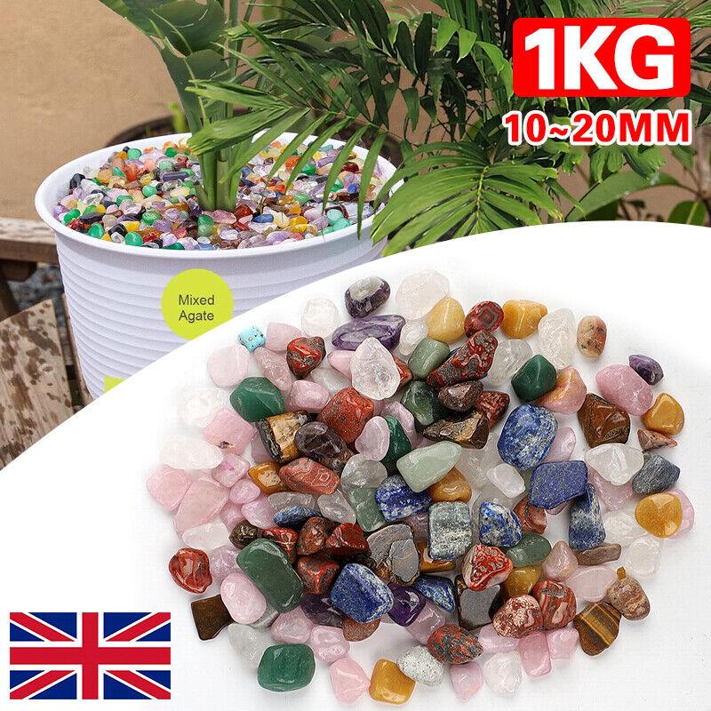 1KG Best Healing Natural Crystals Tumble Stones Mixed Chakra Gemstones 10-20mm 5