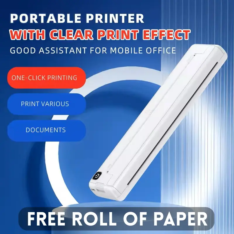 A4 Thermal Printer. Inkless and wireless Printer. with One Click Printing 0