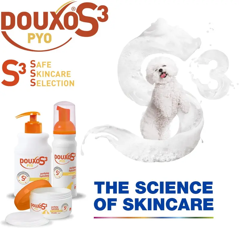 DOUXO S3 PYO Shampoo, Antibacterial & Anti-Yeast Shampoo For Dogs & Cats, Yeast Overgrowth Shampoo For Dogs, Vet Recommended Cat & Dog Disinfecting Shampoo, Chlorhexidine For Dogs, 200ml 4