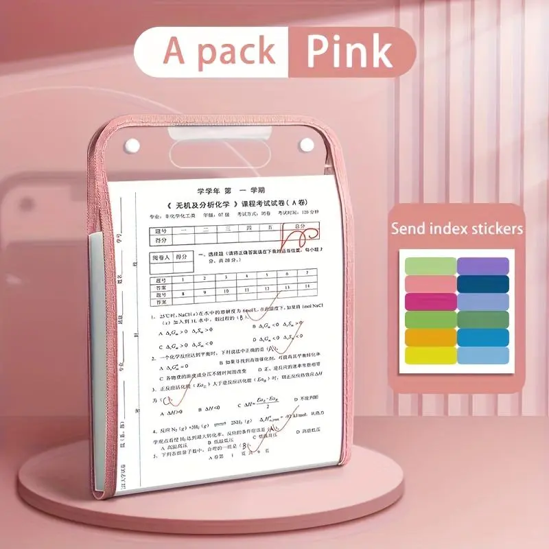 1pc, Durable A4 13-Pocket Expanding File Folder, Organ bag, Thickened PVC transparent, Organizer for Student Papers & Documents, for storing student test papers and data files 6