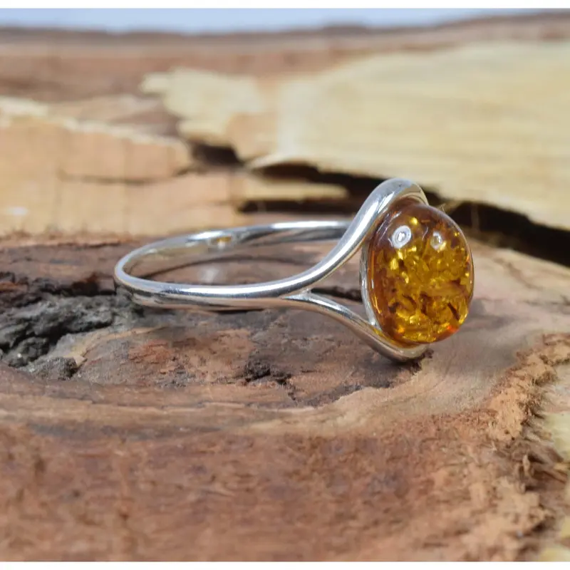 Baltic Amber 925 Sterling Silver Ring 2