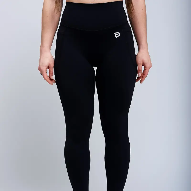 Women's Black Premium Performance Gym Leggings for High-Impact Activities - Durable and Supportive