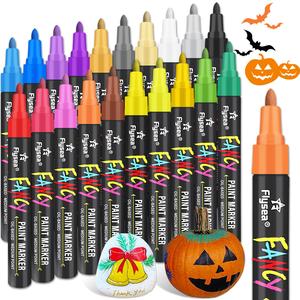 Paint Marker Pen Set, 12/20pcs Quick Dry Waterproof Paint Marker Pen, Multifunctional DIY Craft Supplies for Home & Art Creative