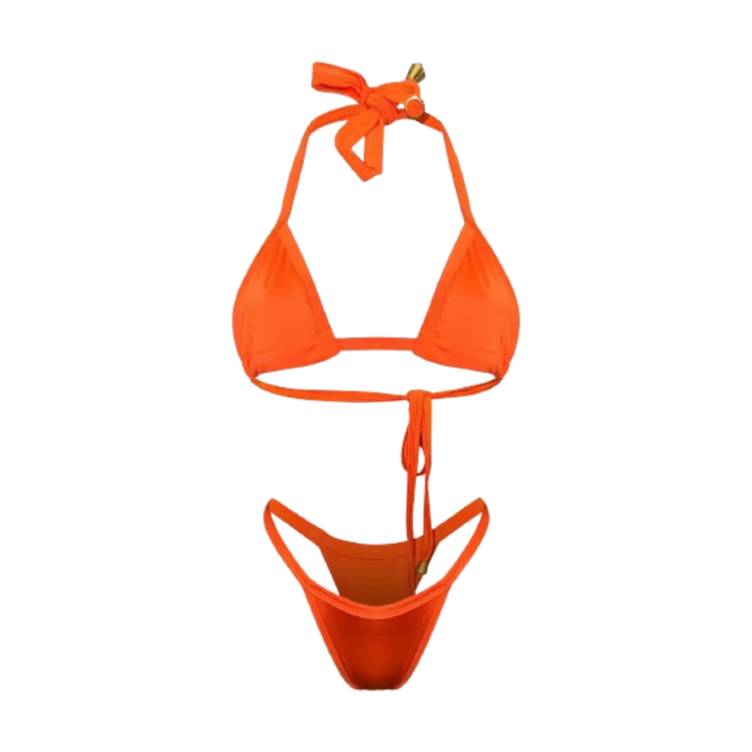 Ye-Mar Carnival Bliss Bikini Set - Adjustable Triangle Top, High-Cut Bikini Bottom
