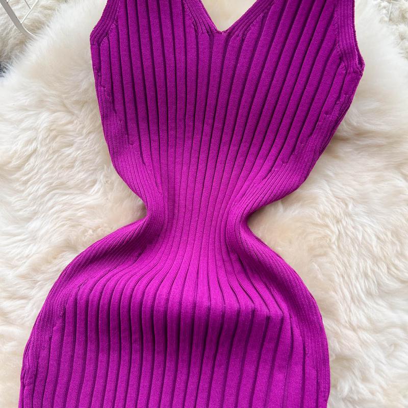 Product Introduction of YuooMuoo Chic Fashion Sexy Wrap Hips Split Knitted Autumn Dress Women Slim Elastic Bodycon Long Dress Streetwear Outfits Vestido 38