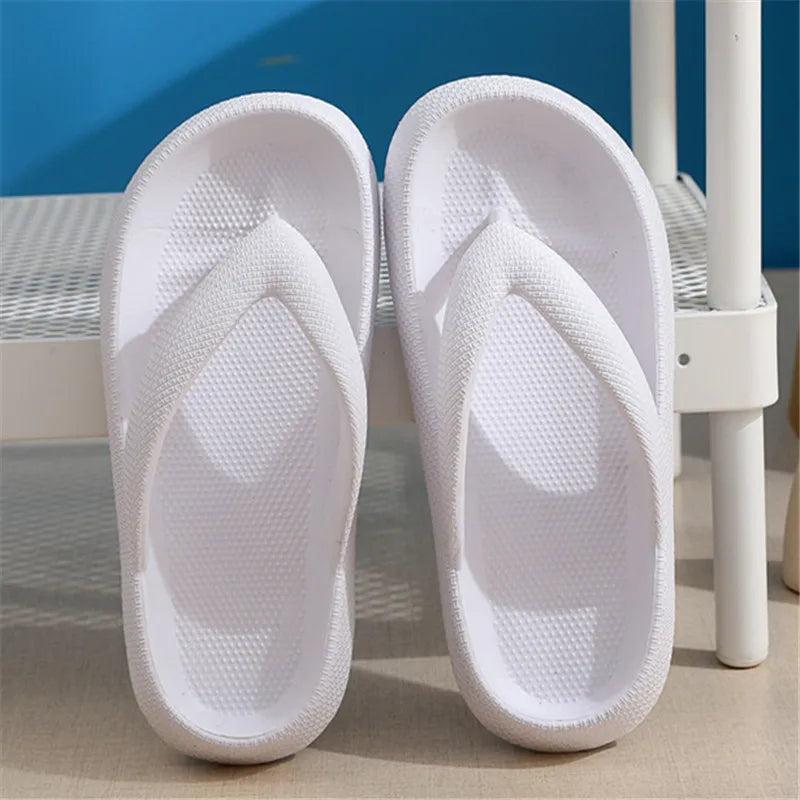 Rimocy Soft Sole EVA Women's Flip Flops 2023 Summer Beach Non-slip Cloud Slippers Women Thick Platform Clip Toe Bathroom Slides 8